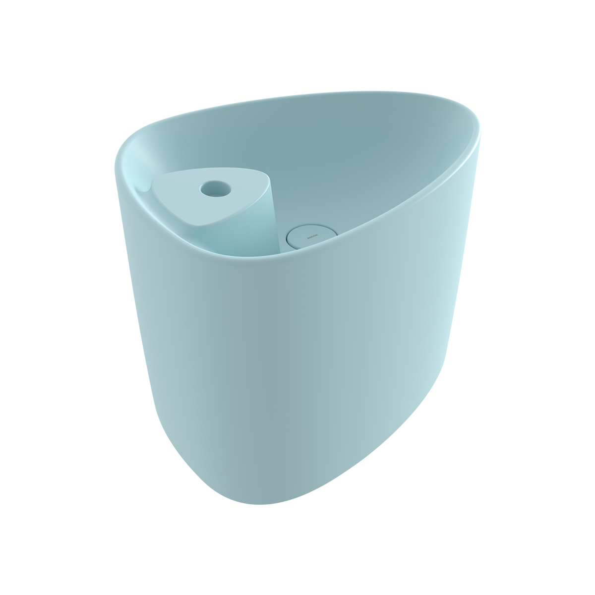 Bocchi Etna Tezgah Üstü Monoblok Lavabo 58 cm Batarya Banklı Mat Buz Mavisi