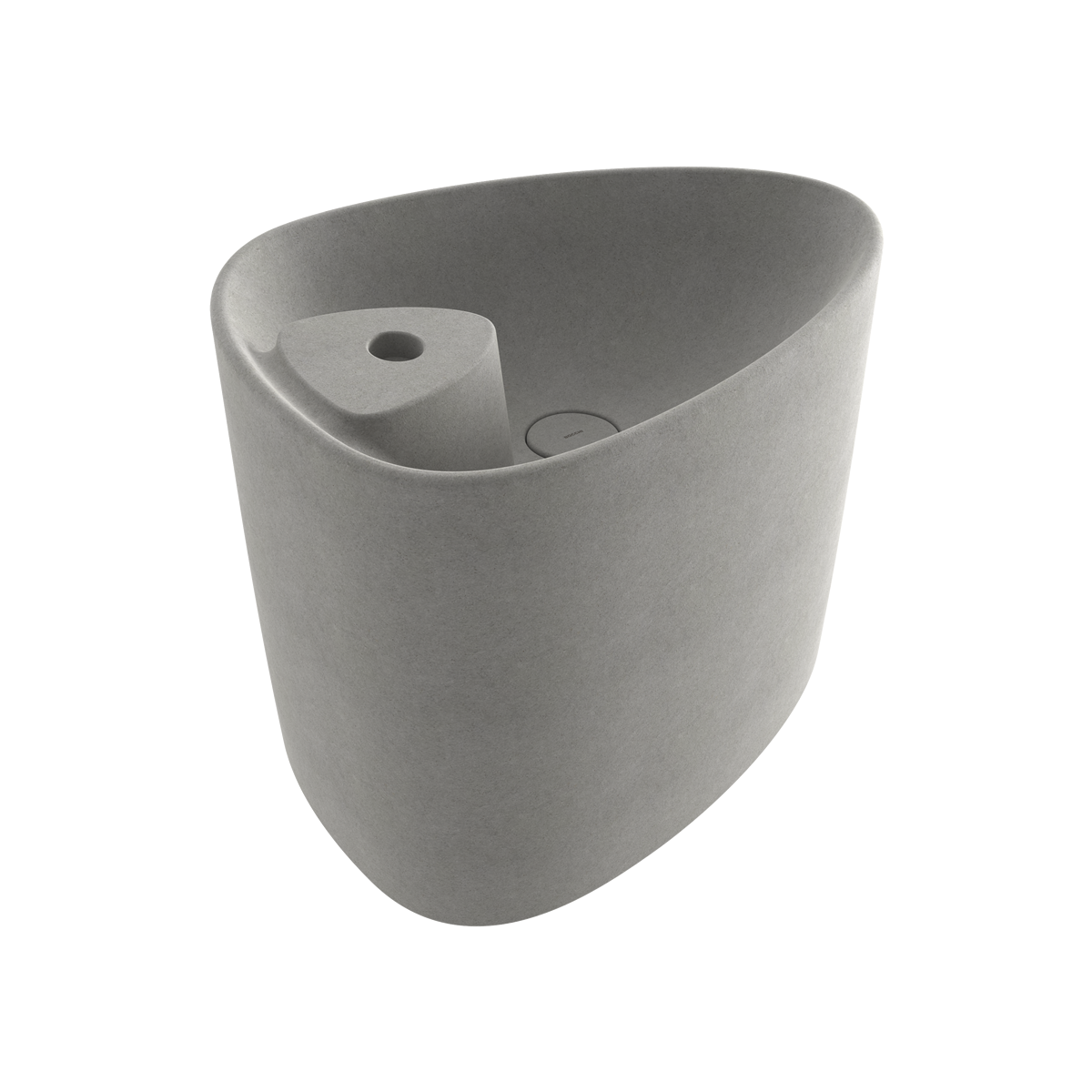 Bocchi Etna Tezgah Üstü Monoblok Lavabo 58 cm Batarya Banklı Mat Beton