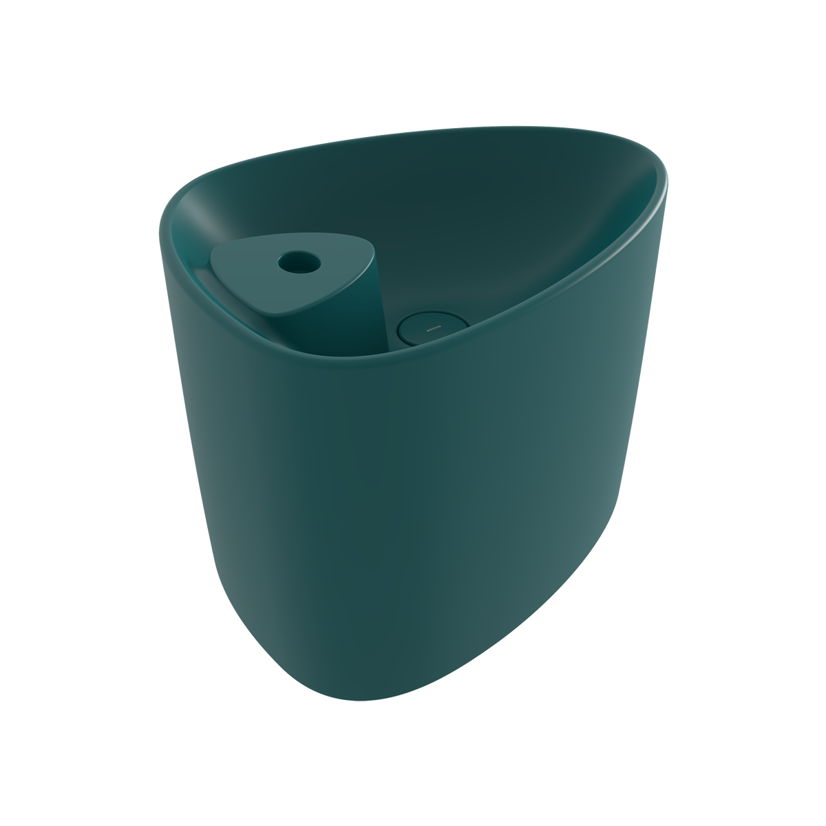 Bocchi Etna Tezgah Üstü Monoblok Lavabo 58 cm Batarya Banklı Mat Petrol Mavisi