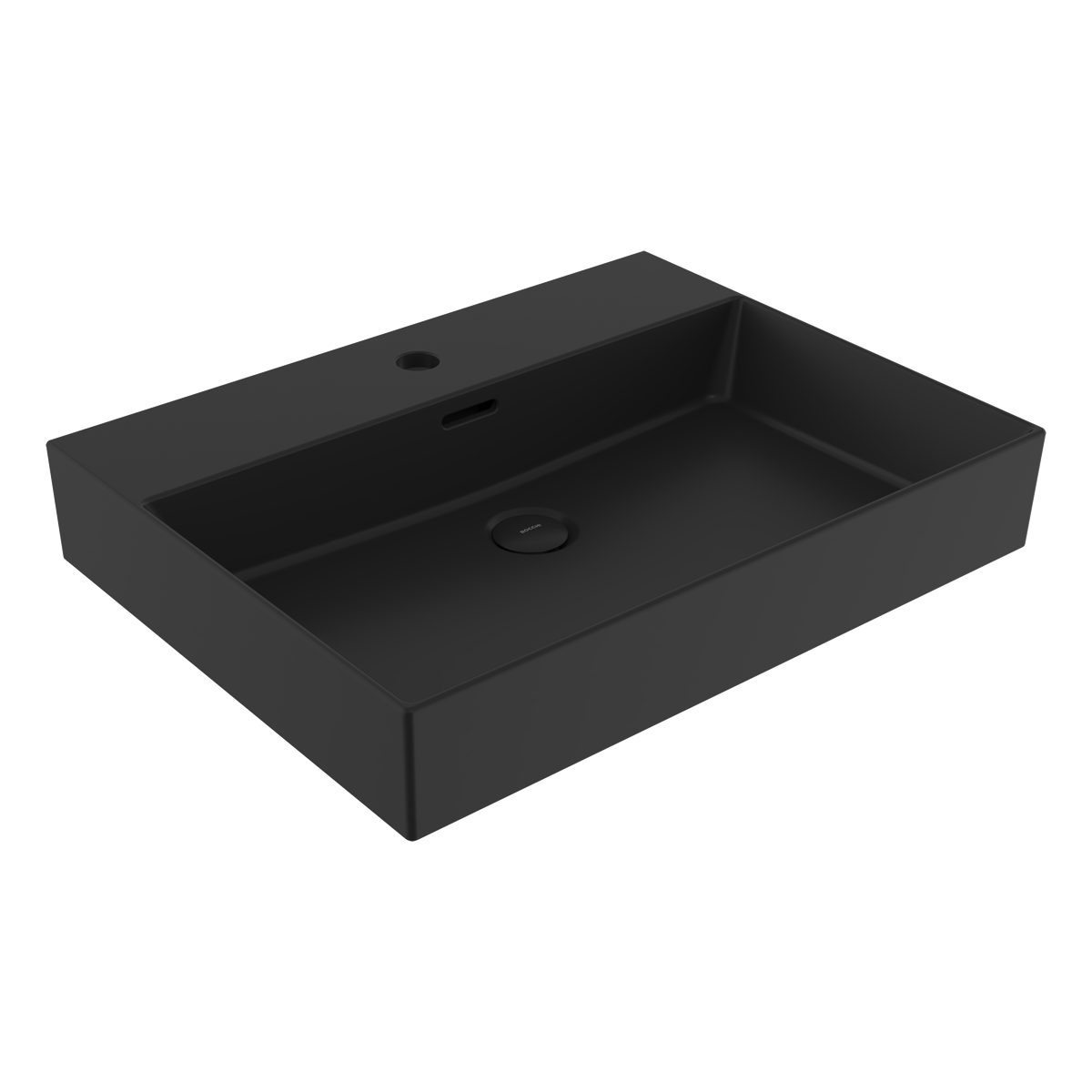 1376-004-0126 Bocchi Milano 60 cm Çanak Lavabo Mat Siyah
