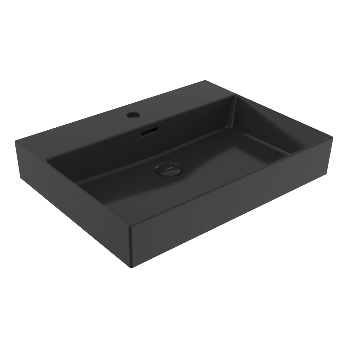 1376-005-0126 Bocchi Milano 60 cm Çanak Lavabo Parlak Siyah