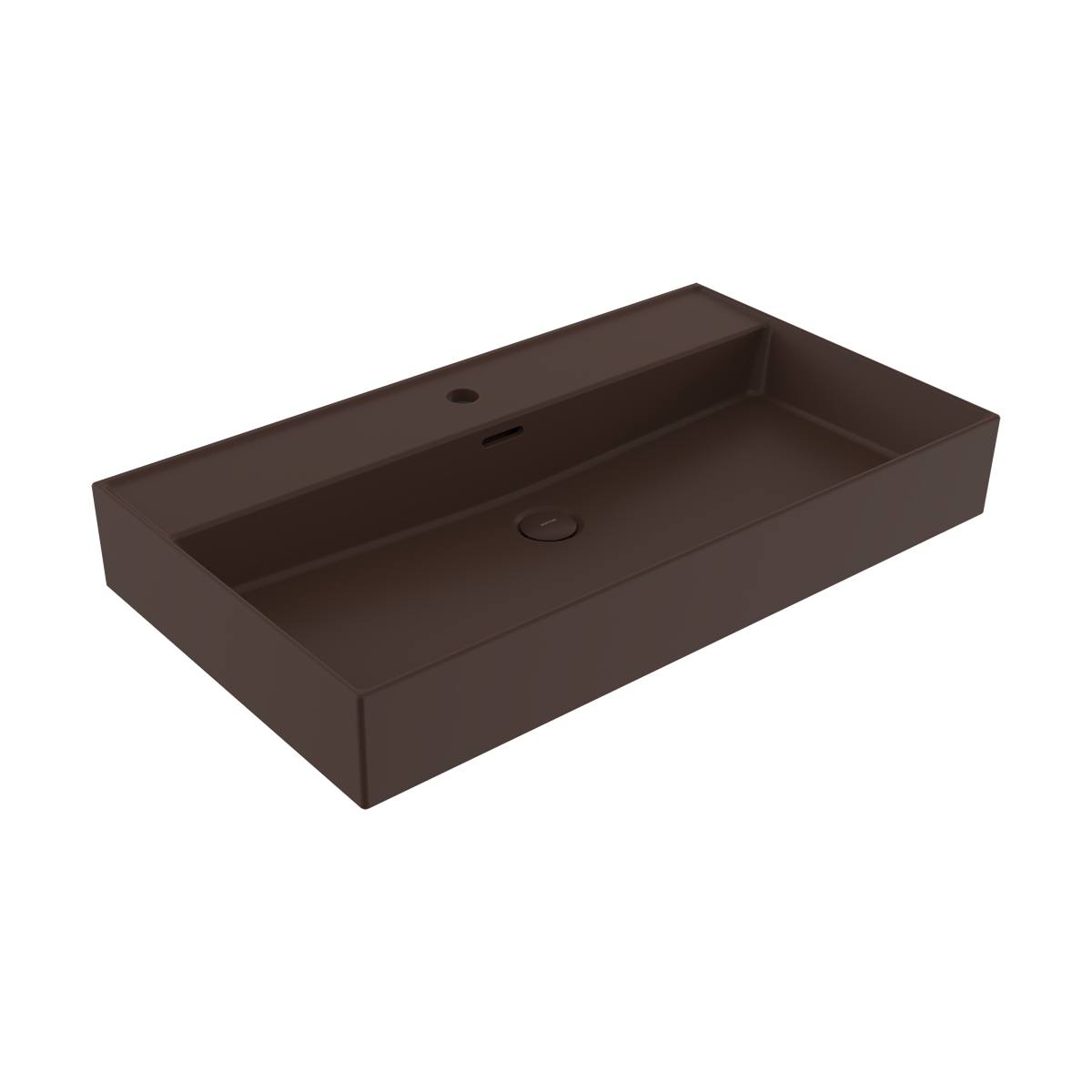 1377-025-0126 Bocchi Milano 80 cm Çanak Lavabo Mat Kahve