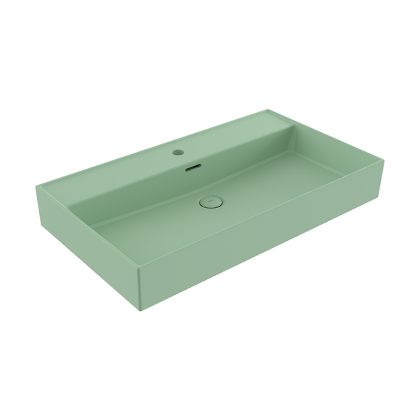 1377-033-0126 Bocchi Milano 80 cm Çanak Lavabo Mat Mint Yeşil