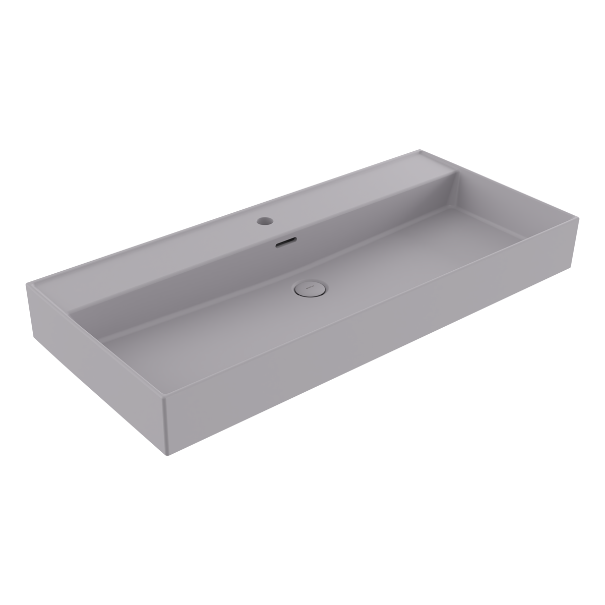 1378-006-0126 Bocchi Milano 100 cm Tezgah Üstü Lavabo Mat Gri