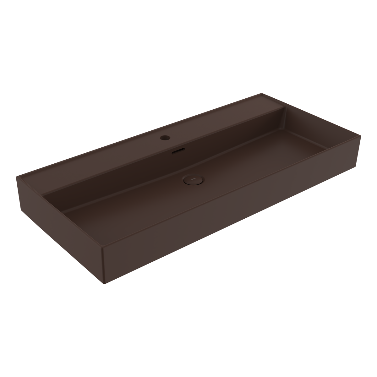 1378-025-0126 Bocchi Milano 100 cm Tezgah Üstü Lavabo Mat Kahve