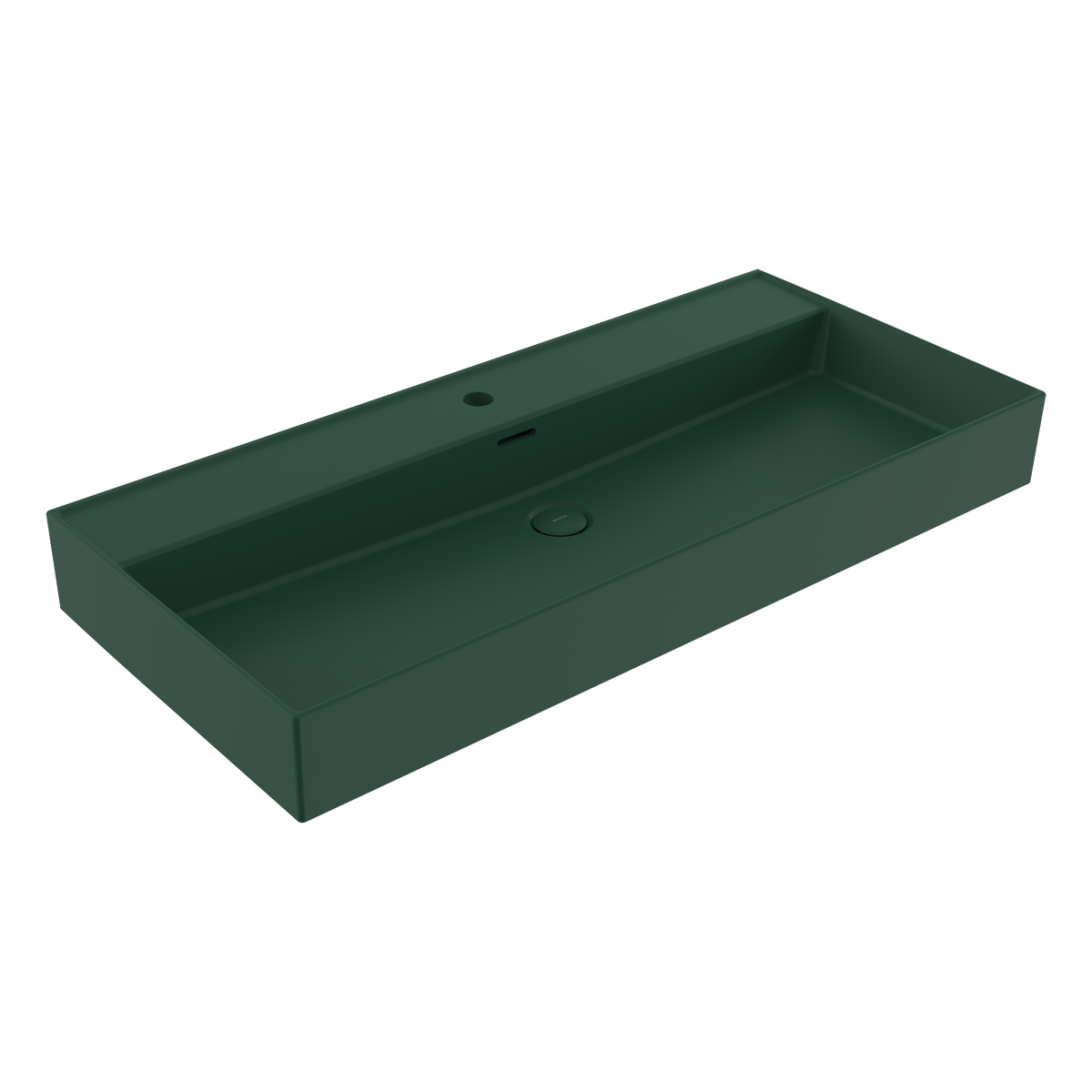 1378-027-0126 Bocchi Milano 100 cm Tezgah Üstü Lavabo Mat Yeşil