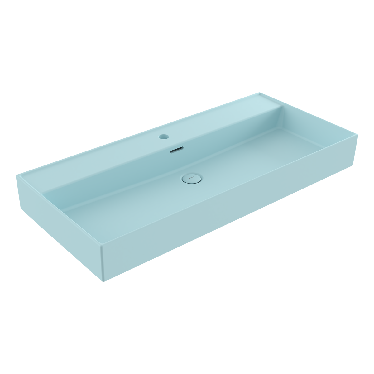1378-029-0126 Bocchi Milano 100 cm Tezgah Üstü Lavabo Mat Buz Mavisi 