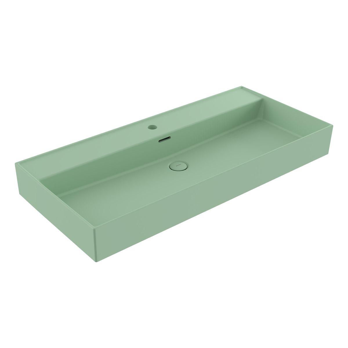1378-033-0126 Bocchi Milano 100 cm Tezgah Üstü Lavabo Mat Mint Yeşil
