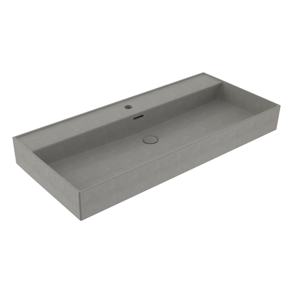 1378-069-0126 Bocchi Milano 100 cm Tezgah Üstü Lavabo Mat Beton