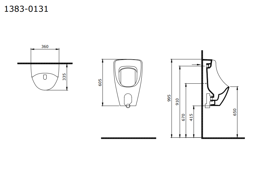 Bocchi Taormina Arch Pisuvar Arkadan Su Girişli Mat Petrol Mavisi