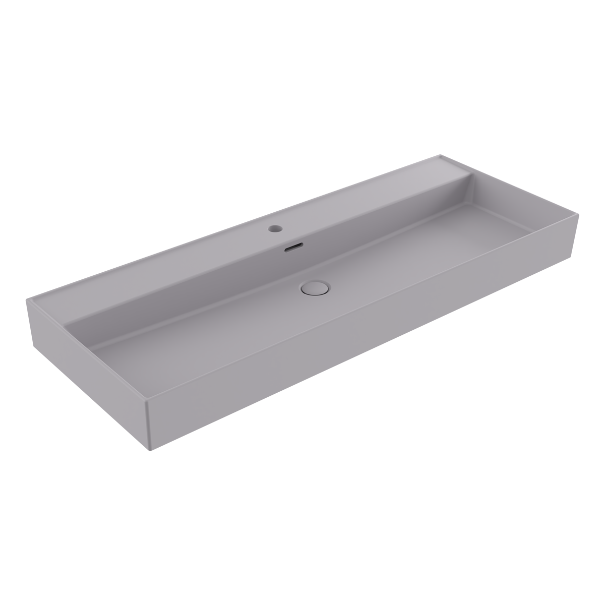 1394-006-0126 Bocchi Milano 120 cm Mat Gri Tezgah Üstü Lavabo