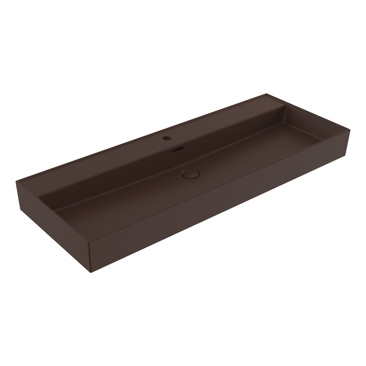 1394-025-0126 Bocchi Milano 120 cm Mat Kahve Tezgah Üstü Lavabo
