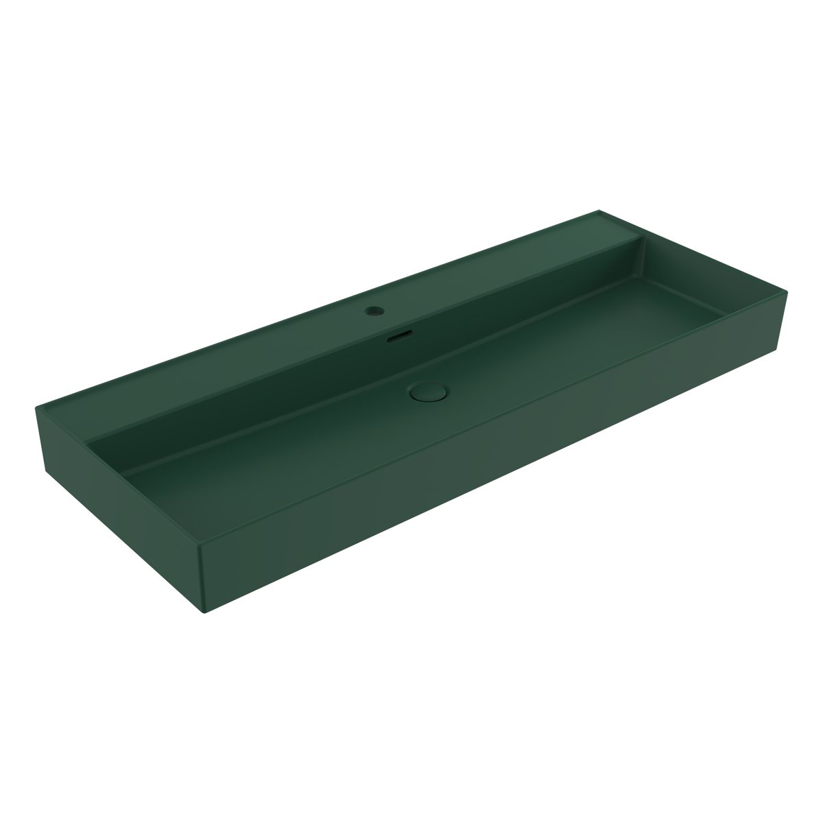 1394-027-0126 Bocchi Milano 120 cm Mat Yeşil Tezgah Üstü Lavabo