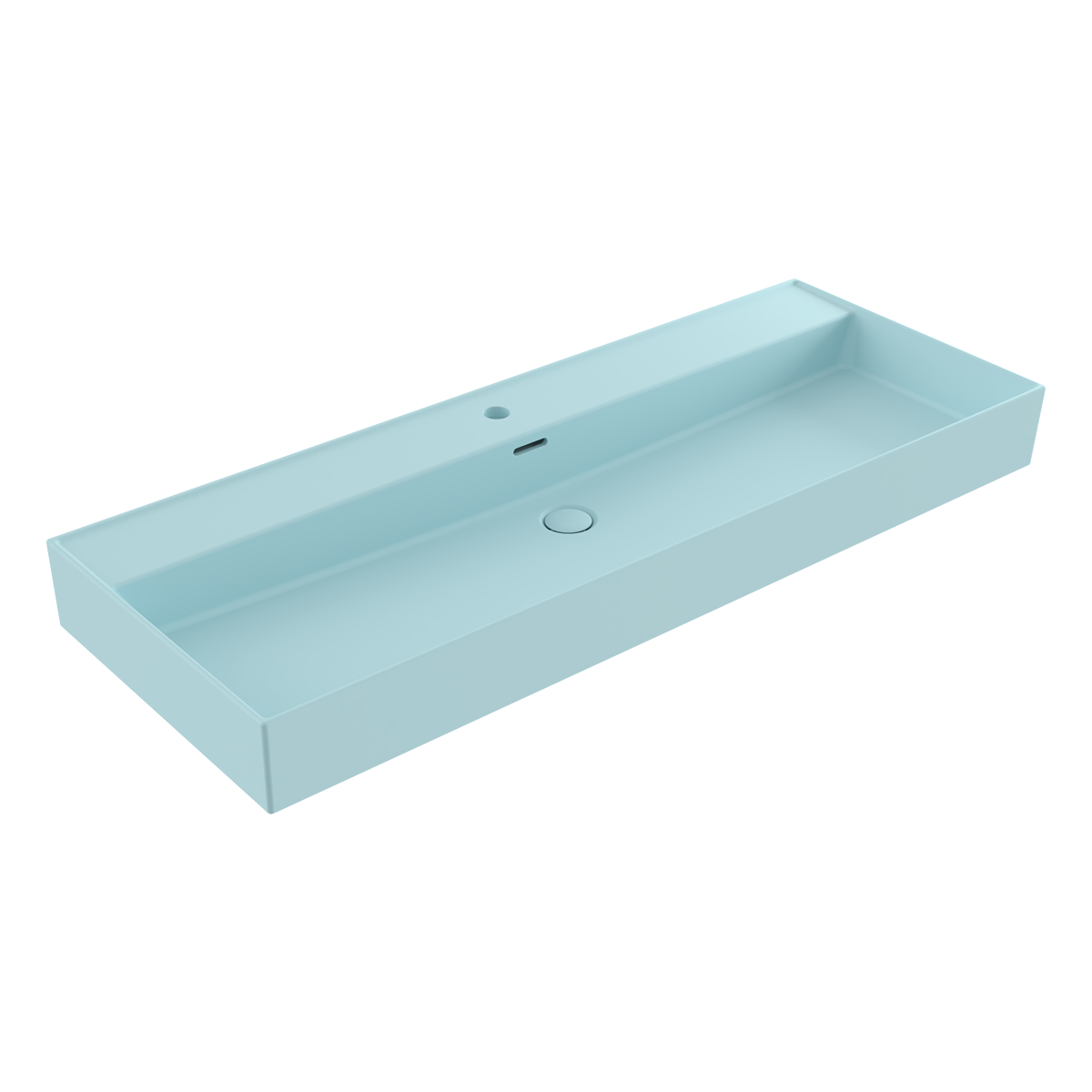 1394-029-0126 Bocchi Milano 120 cm Mat Buz Mavi Tezgah Üstü Lavabo