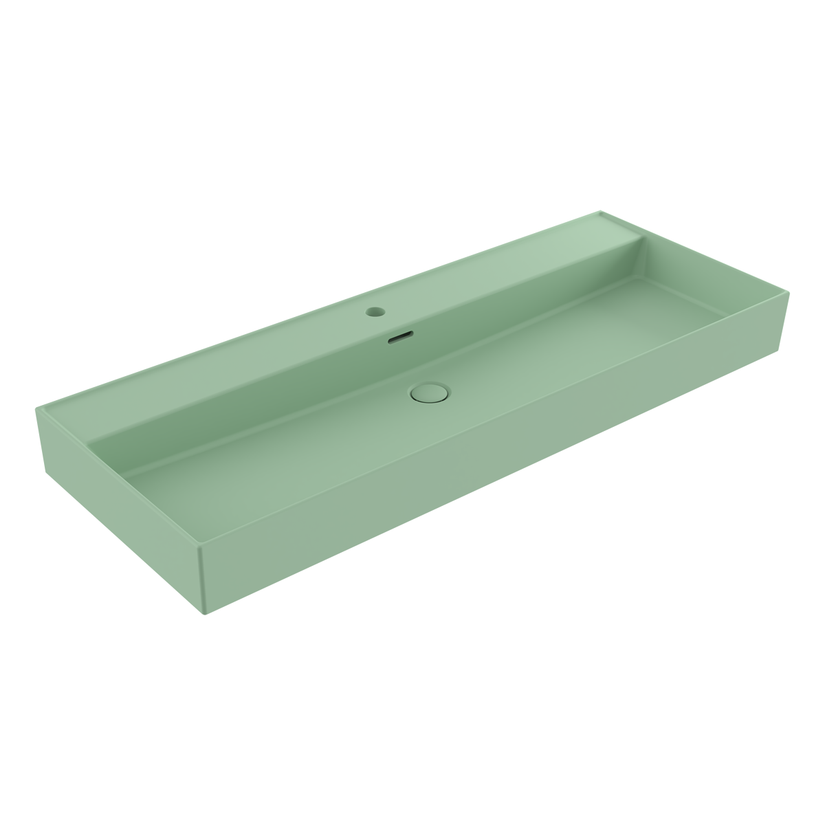 1394-033-0126 Bocchi Milano 120 cm Mat Mint Yeşil Tezgah Üstü Lavabo