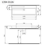 Bocchi Milano Lavabo 120 cm Parlak Beyaz
