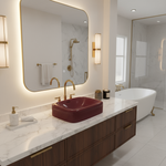 Bocchi New Age Tezgah Üstü Lavabo 55 cm P.Burgonya Bordosu