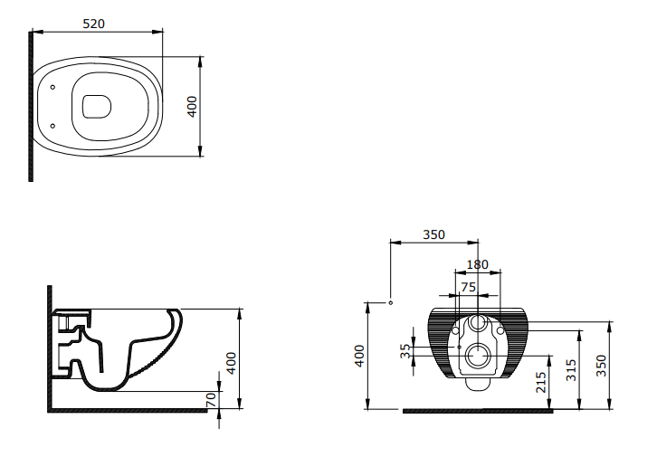 Bocchi Strata Asma Rimless Klozet Mat Petrol  Mavisi