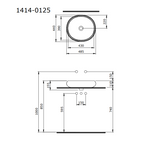 Bocchi Strata Tezgah Üstü Lavabo 49 cm Mat Antrasit