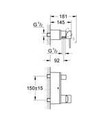 Grohe Allure Standart Duş Bataryası, Krom