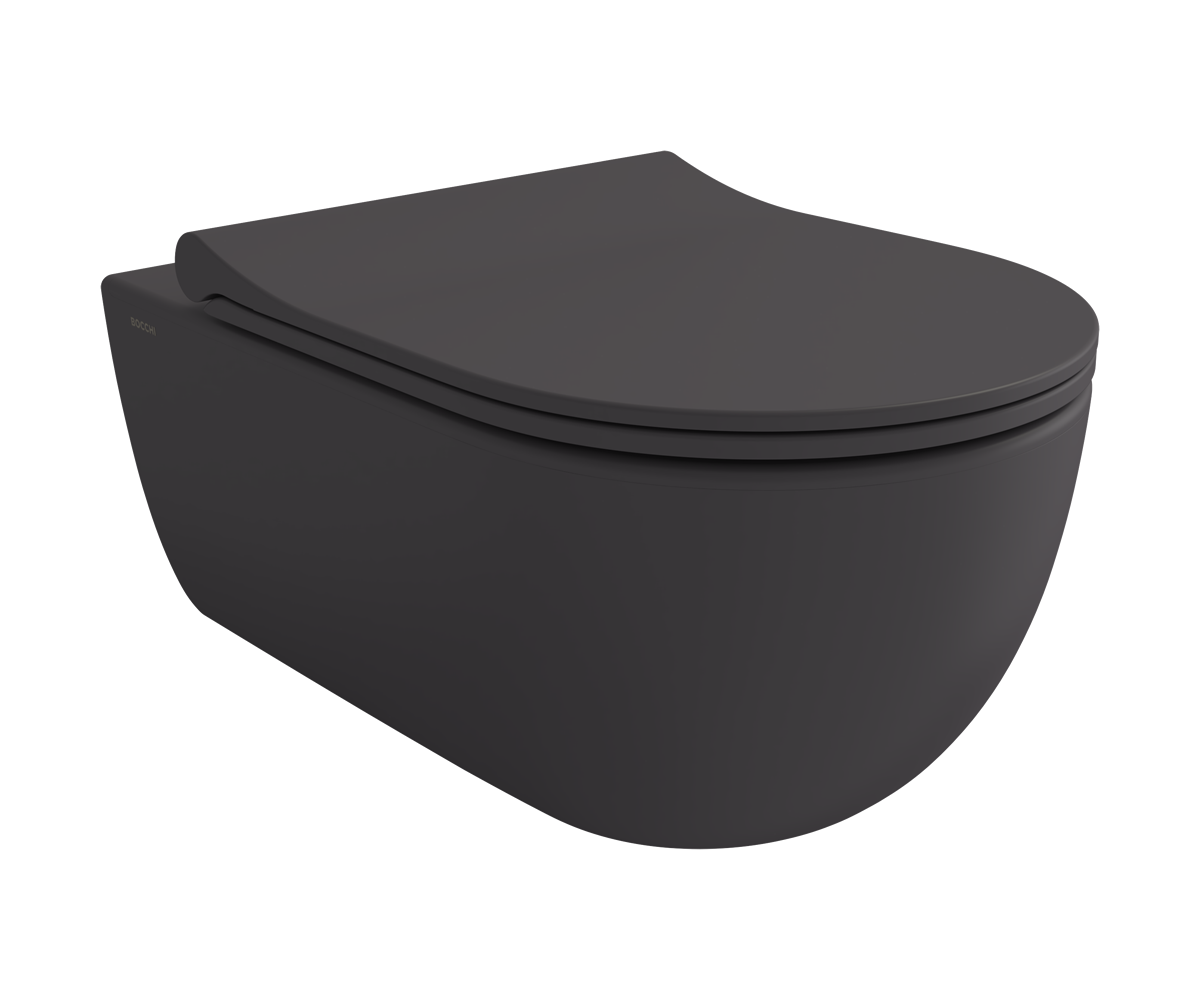 Bocchi V Tondo Rimless Asma Klozet Mat Antrasit