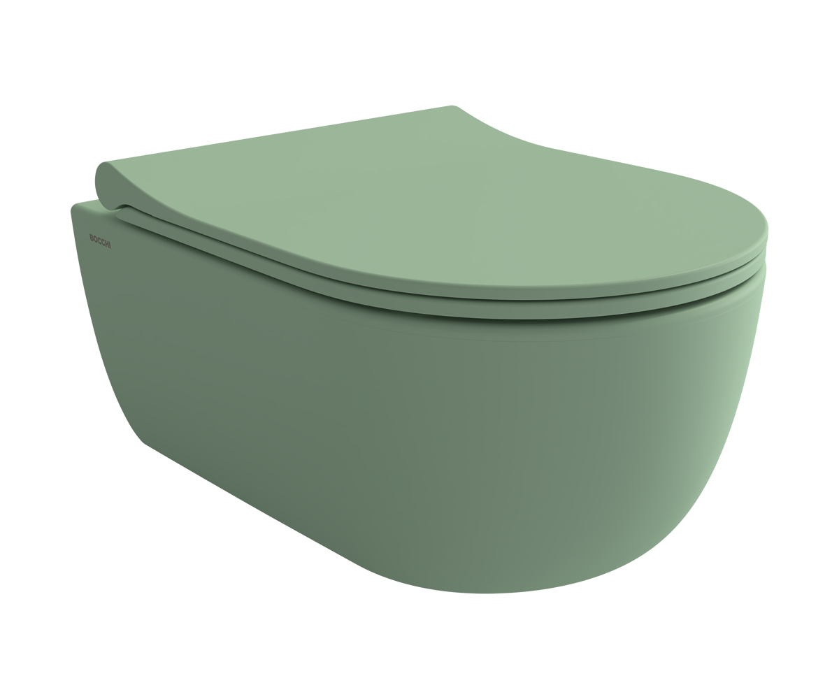 Bocchi V Tondo Rimless Kısa Asma Klozet Mat Mint Yeşil