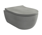 Bocchi V Tondo Rimless Kısa Asma Klozet Mat Beton