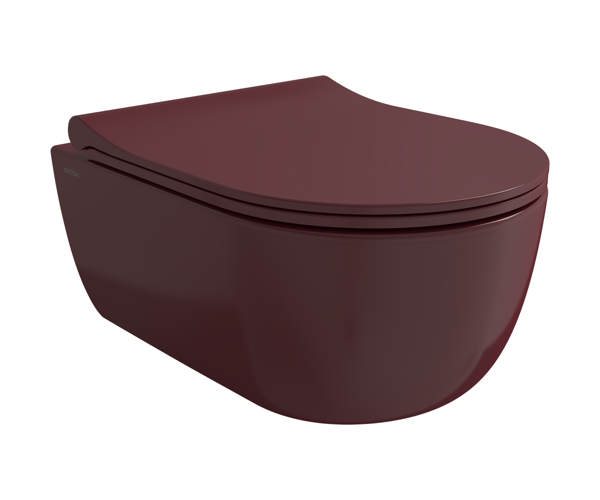 Bocchi V Tondo Rimless Kısa Asma Klozet P.Burgonya Bordosu