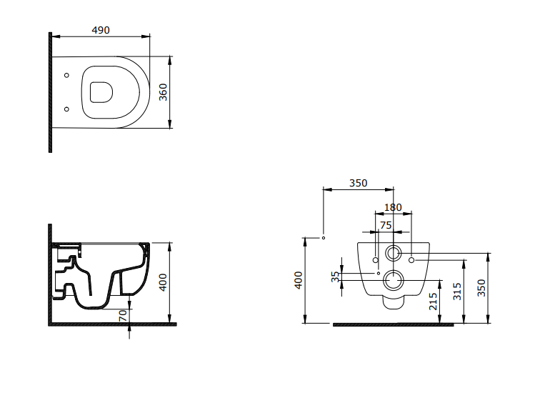 Bocchi V Tondo Rimless Kısa Asma Klozet Parlak Kırmızı