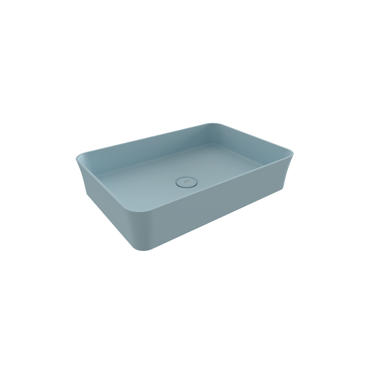 1476-029-0125 Bocchi Slim Line Dikdörtgen Lavabo 55x38 cm Mat Buz Mavisi