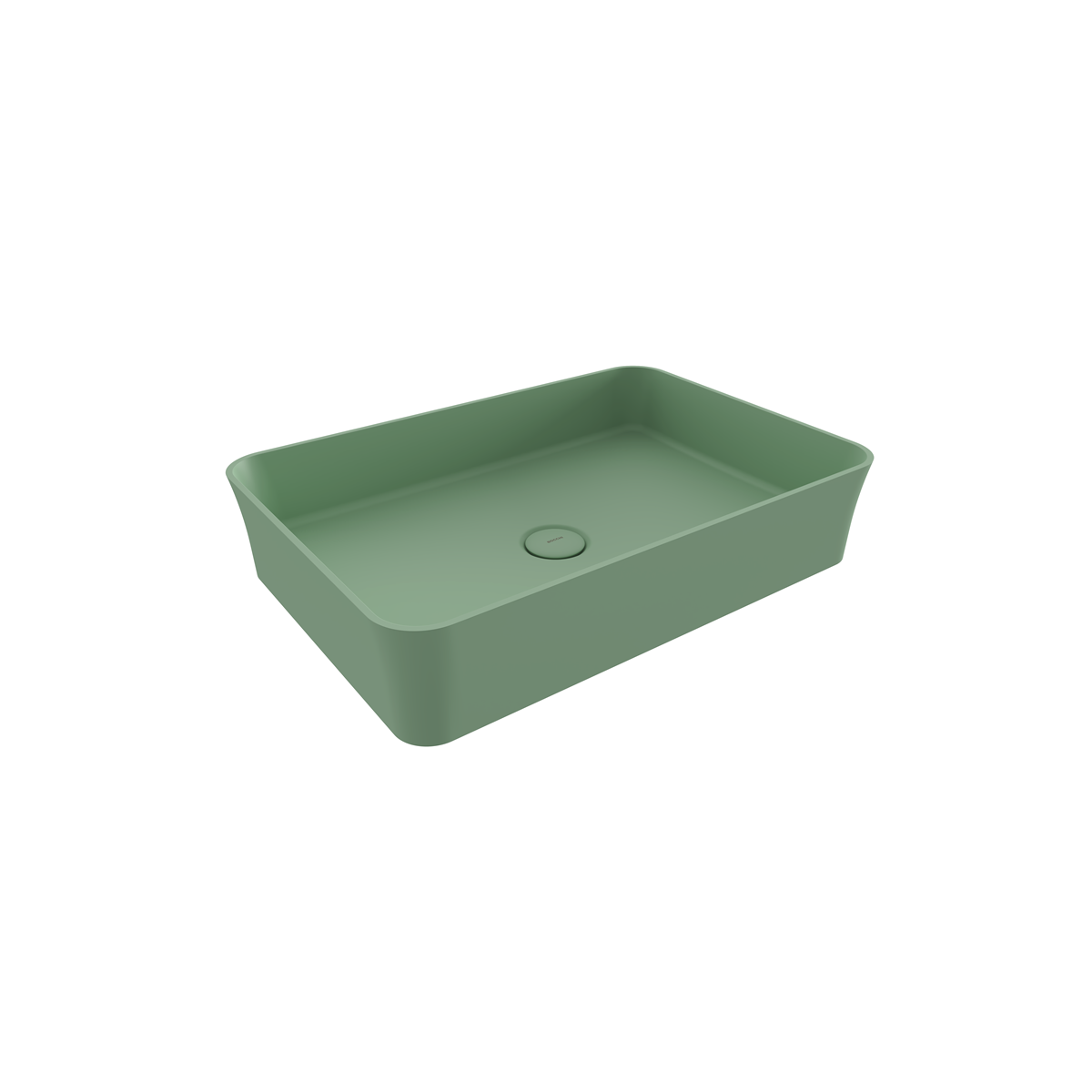 1476-033-0125 Bocchi Slim Line Dikdörtgen Lavabo 55x38 cm Mat Mint Yeşil