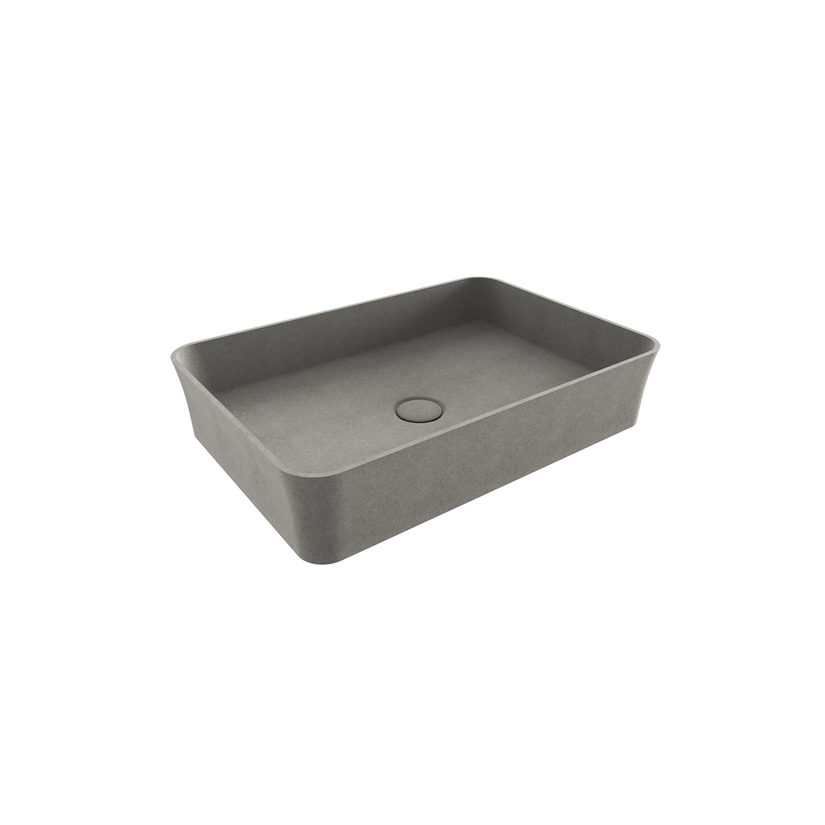 1476-069-0125 Bocchi Slim Line Dikdörtgen Lavabo 55x38 cm Mat Beton