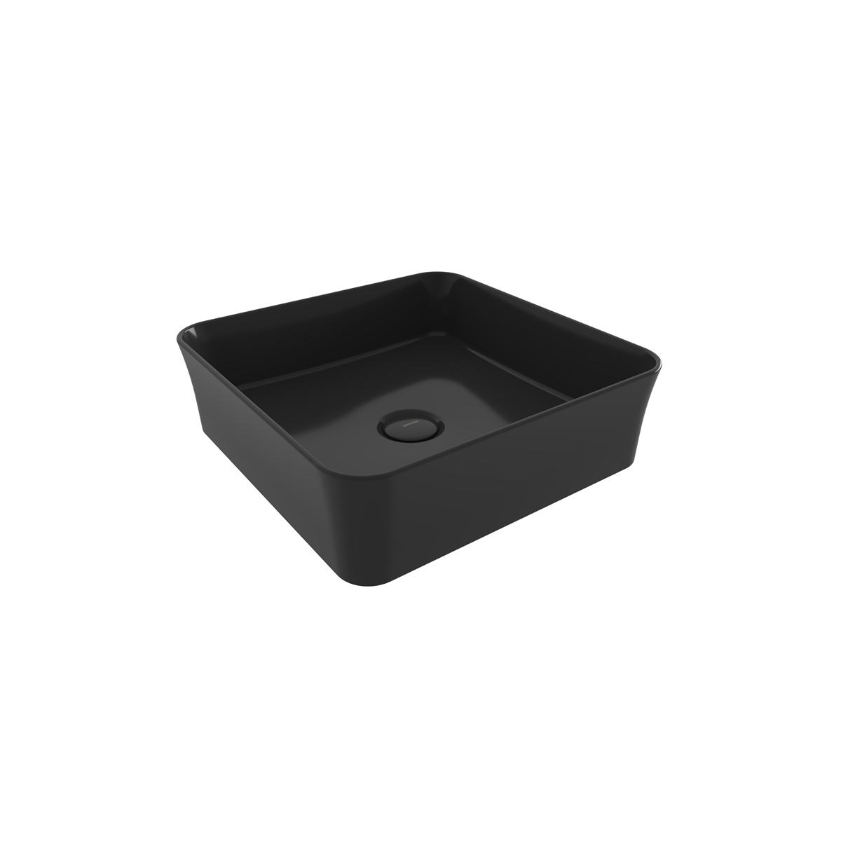 1477-005-0125 Bocchi Slim Line Kare Lavabo 38x38 cm Parlak Siyah