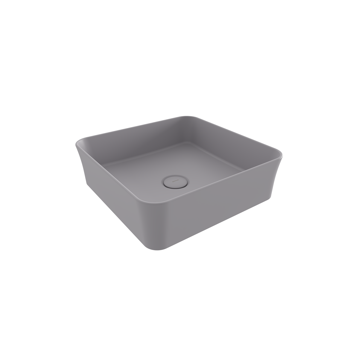 1477-006-0125 Bocchi Slim Line Kare Lavabo 38x38 cm Mat Gri