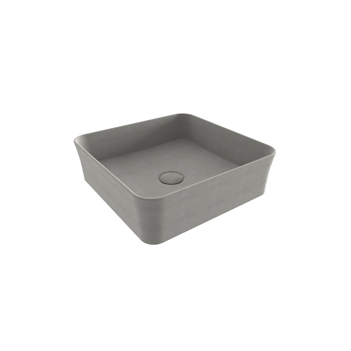 1477-069-0125 Bocchi Slim Line Kare Lavabo 38x38 cm Mat Beton