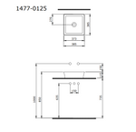 Bocchi Slim Line Kare Lavabo 38x38 cm Mat Antrasit