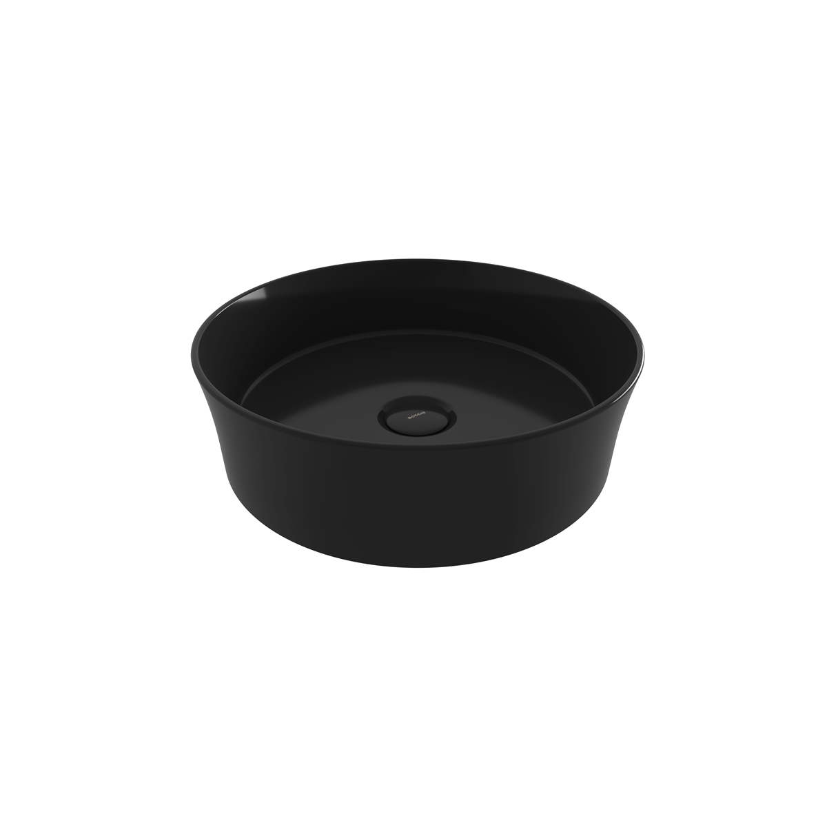 1478-005-0125 Bocchi Slim Line Yuvarlak lavabo 38 Parlak Siyah