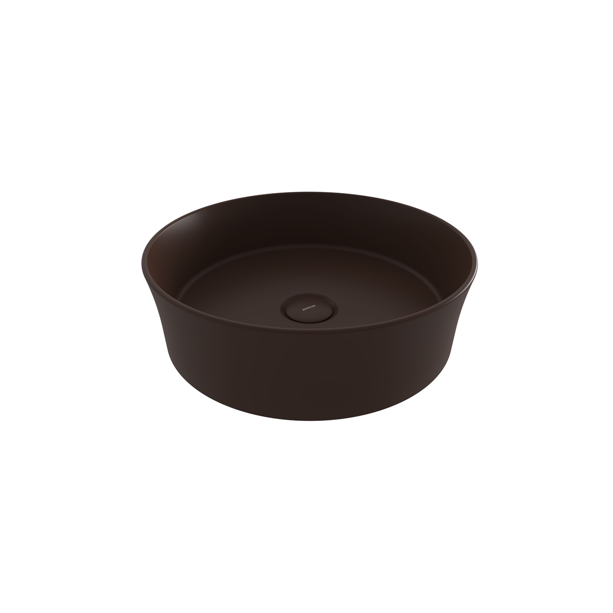 1478-025-0125 Bocchi Slim Line Yuvarlak lavabo 38 cm Mat Kahve