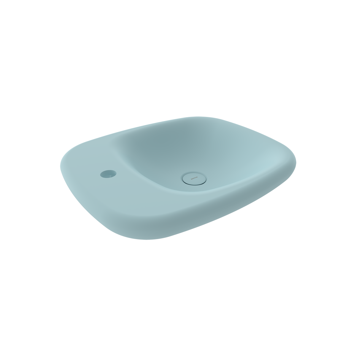 1489-029-0126 Bocchi Fenice 54 cm Çanak Lavabo Mat Buz Mavisi