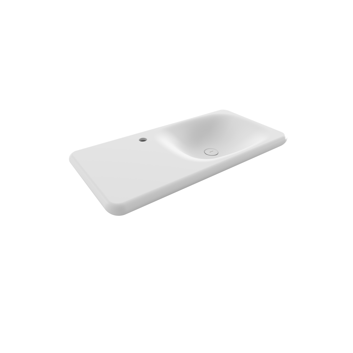 1490-002-0126 Bocchi Fenice 90 cm Etajerli Lavabo Mat Beyaz