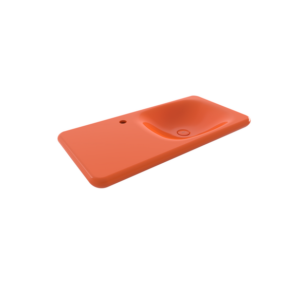 1490-012-0126 Bocchi Fenice 90 cm Etajerli Lavabo Parlak Turuncu