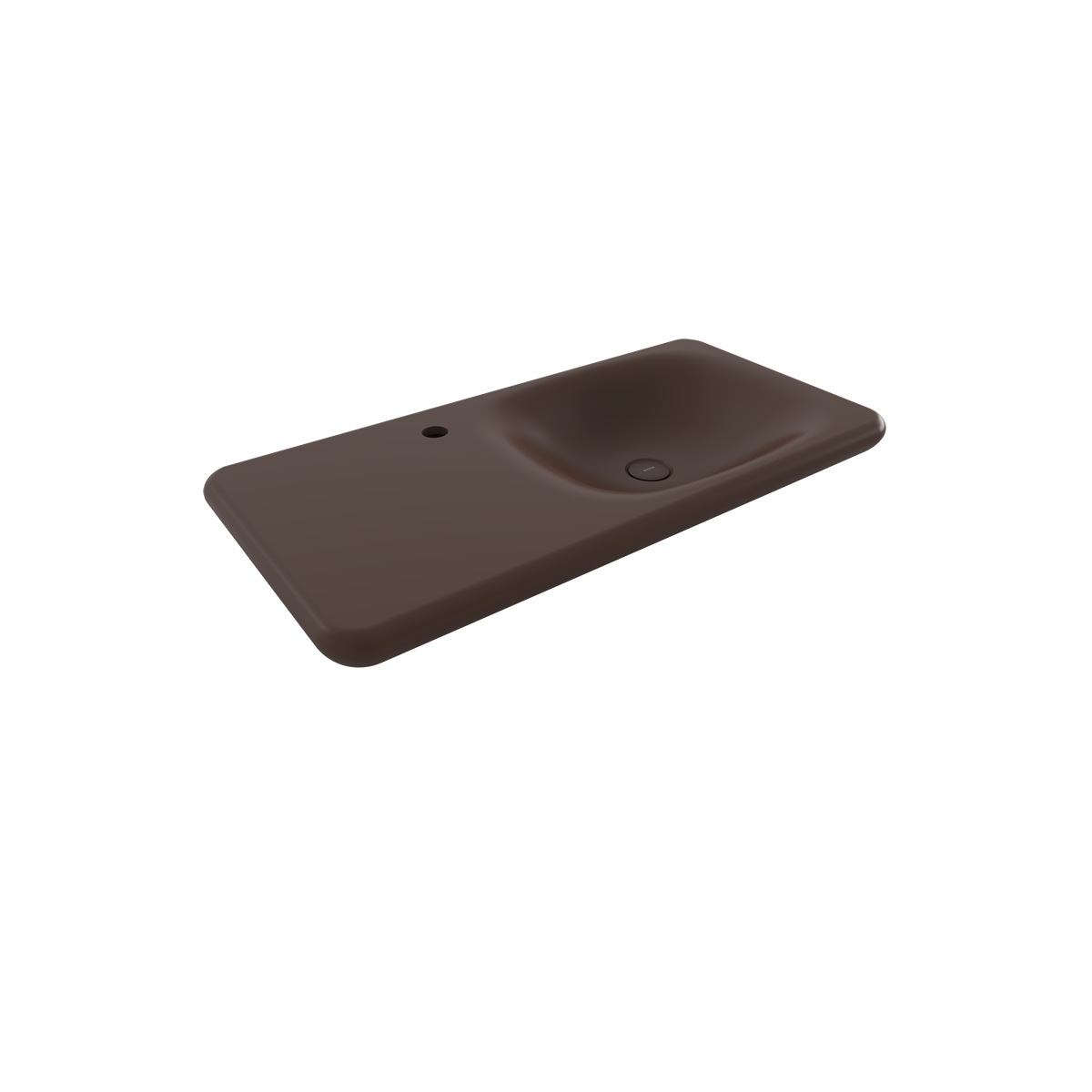 1490-025-0126 Bocchi Fenice 90 cm Etajerli Lavabo Mat Kahve
