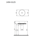 Bocchi Sottile Slim Line Yuvarlak Çanak Lavabo 38 cm, Kaşmir