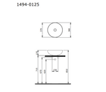 Bocchi Sottile Slim Line Lavabo 38 cm, Mat Gri