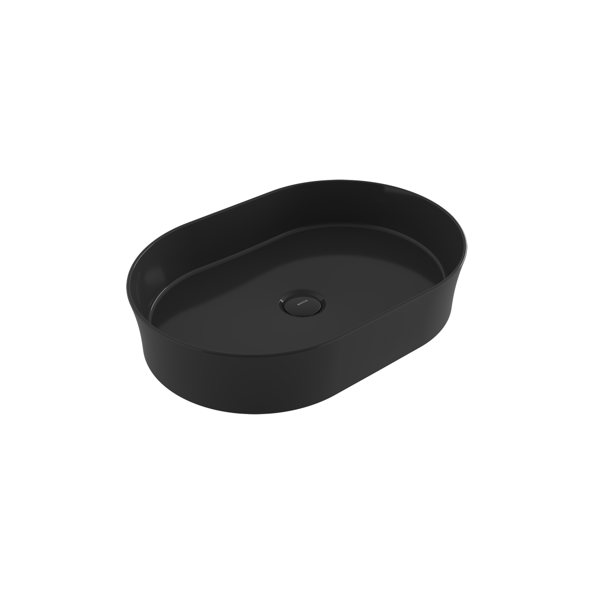 1521-005-0125 Bocchi Slim Line Oval Lavabo 55x38 cm Parlak Siyah