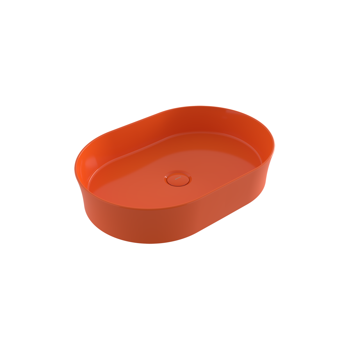 1521-012-0125 Bocchi Slim Line Oval Lavabo 55x38 cm Parlak Turuncu