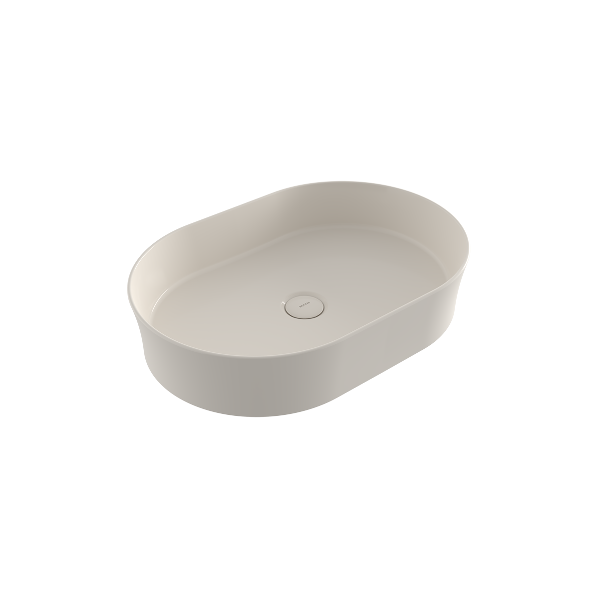 1521-014-0125 Bocchi Slim Line Oval Lavabo 55x38 cm Parlak Bisküvi