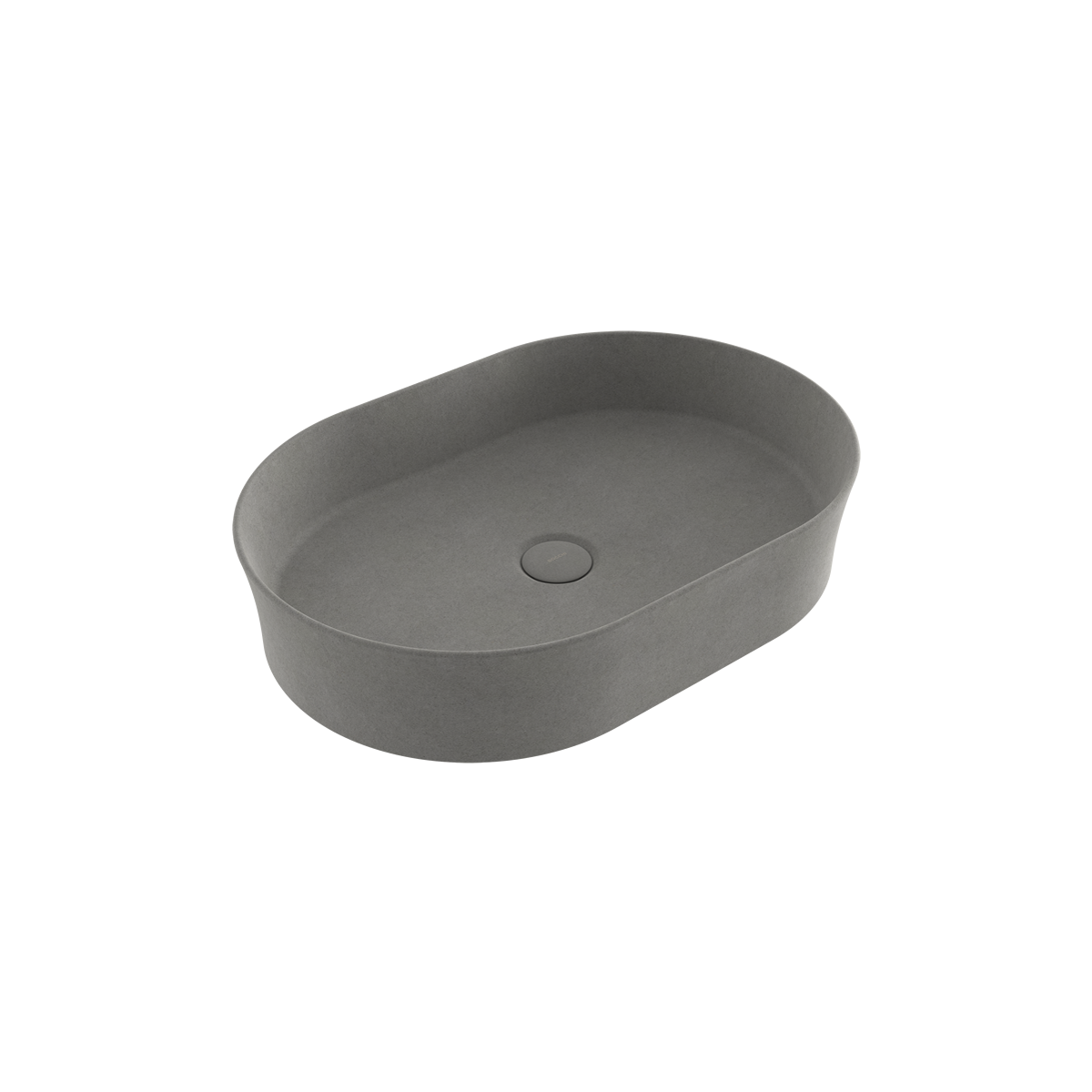 1521-069-0125 Bocchi Slim Line Oval Lavabo 55x38 cm Mat Beton