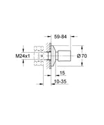 Grohe Bau Cosmopolitan Ankastre Stop Valf (Sıva Üstü Grubu)