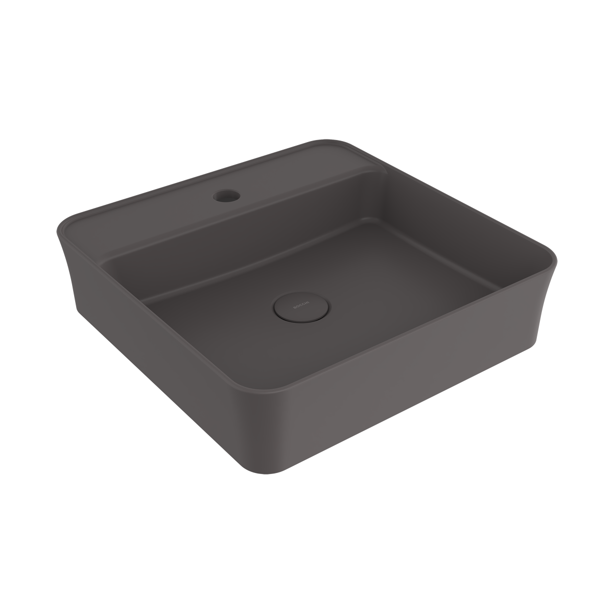 1598-020-0126 Bocchi Slim Line Kare Lavabo 45x45 cm Mat Antrasit